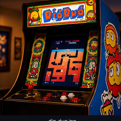 Dig Dug arcade cabinet