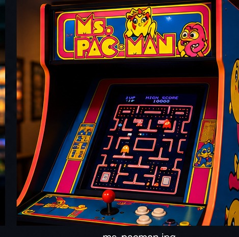 Ms. Pac-Man arcade cabinet