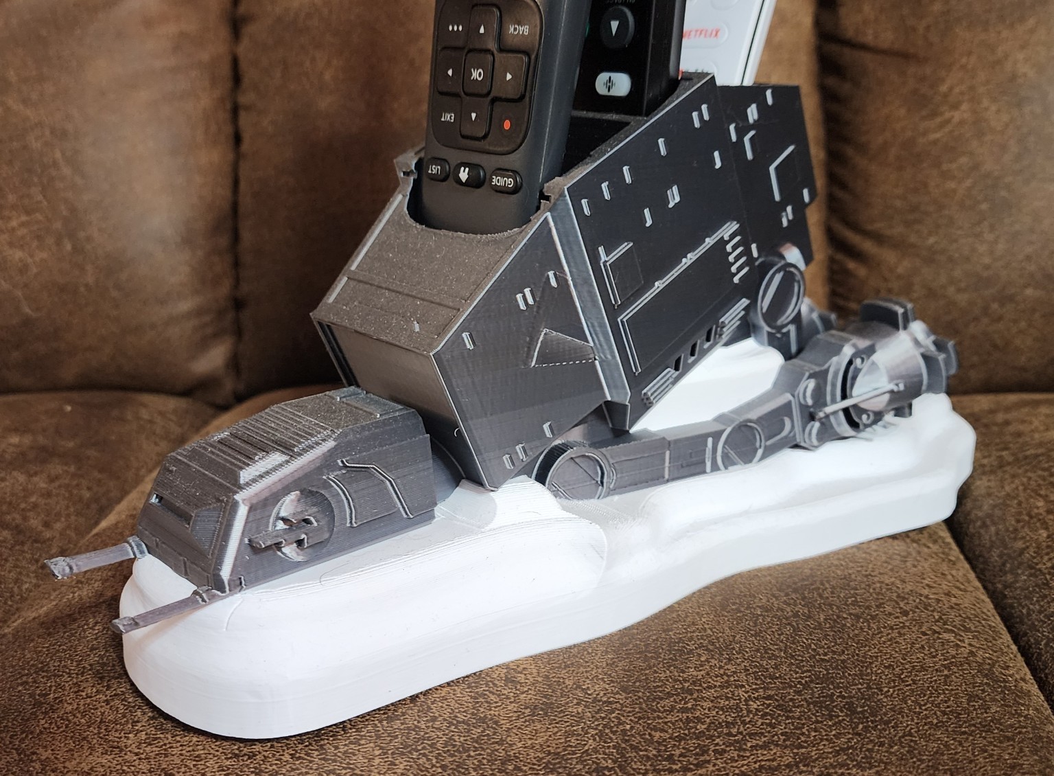 Fallen AT-AT remote holder printed in multiple colors